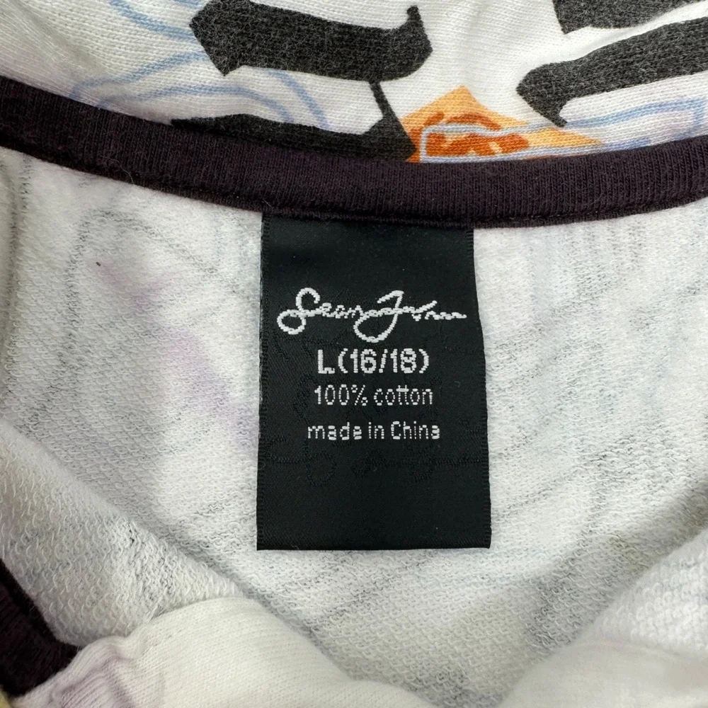 SEAN JOHN Men's White AOP Short Sleeve Polo Shirt Size Small (tagged 16-18)‎